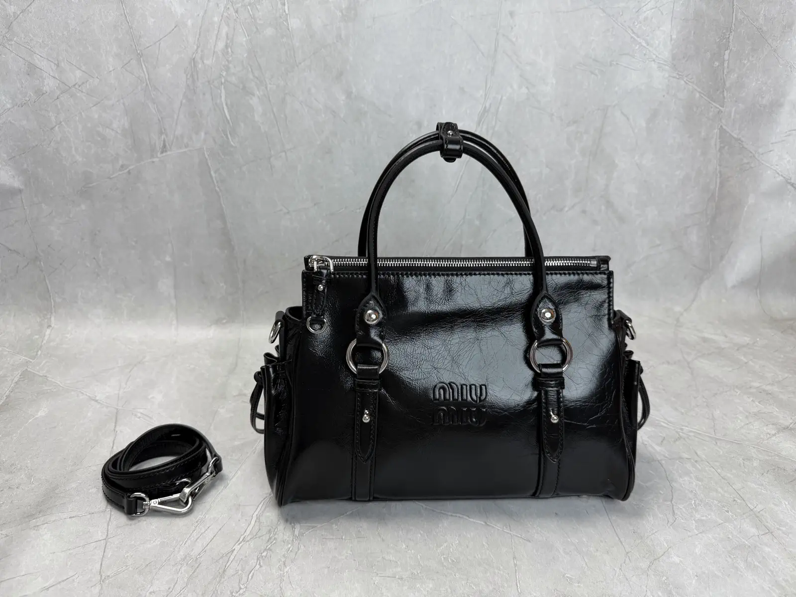 Miu Miu Leather Top Handle Crossbody Bag image 1