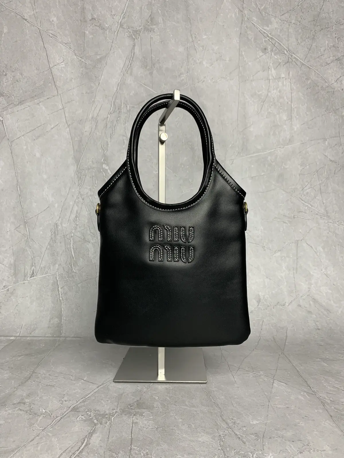 Miu Miu Mini Tote Bag with Embossed Logo image 1