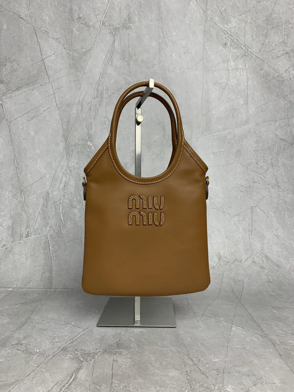 Miu Miu Mini Tote Bag with Embossed Logo image 1