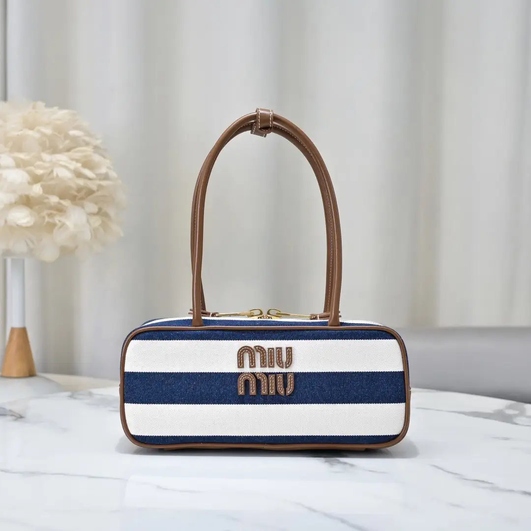 Miu Miu Striped Top Handle Bag image 1