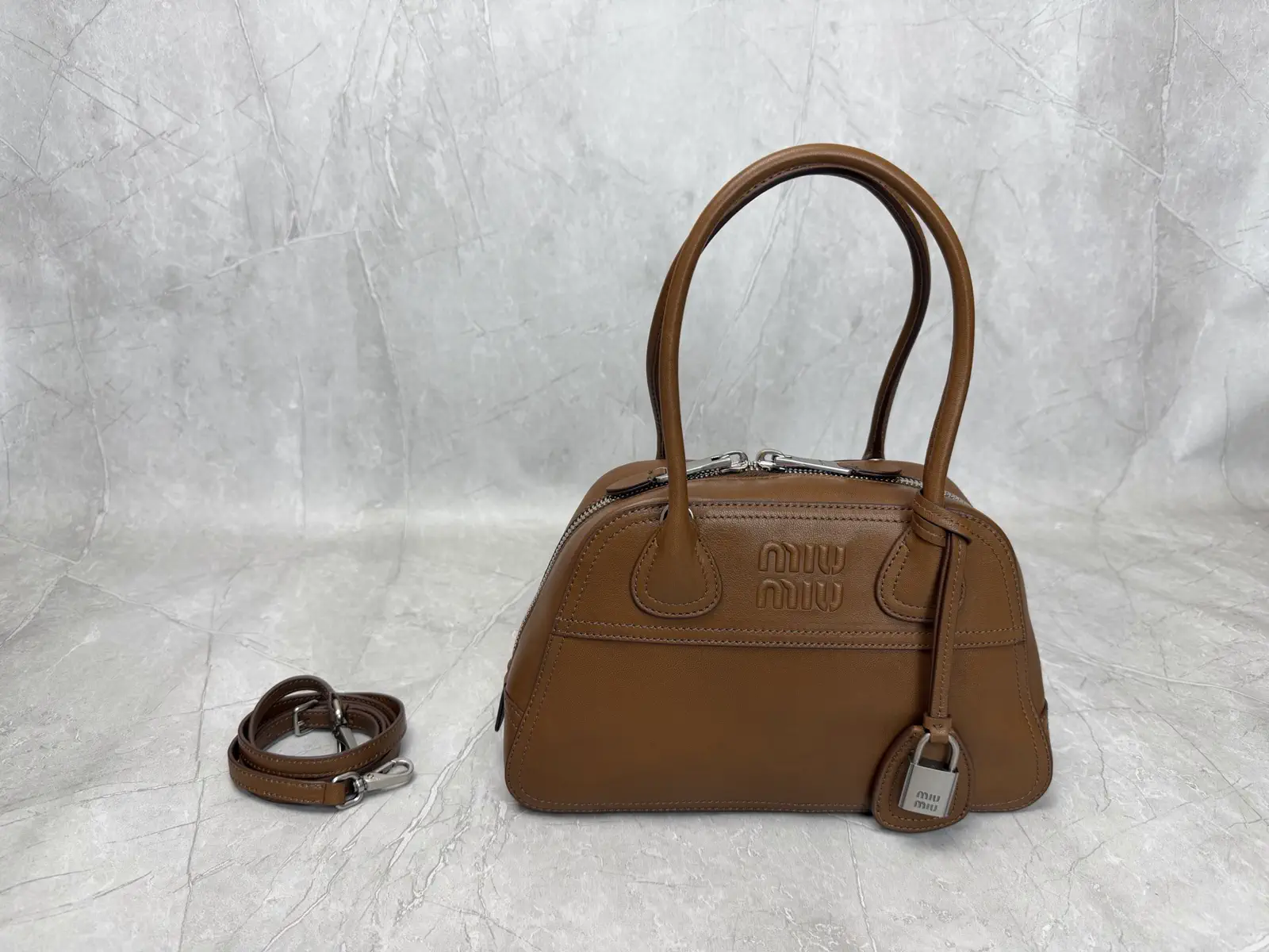 Miu Miu Vivant Leather Top Handle Bag image 1