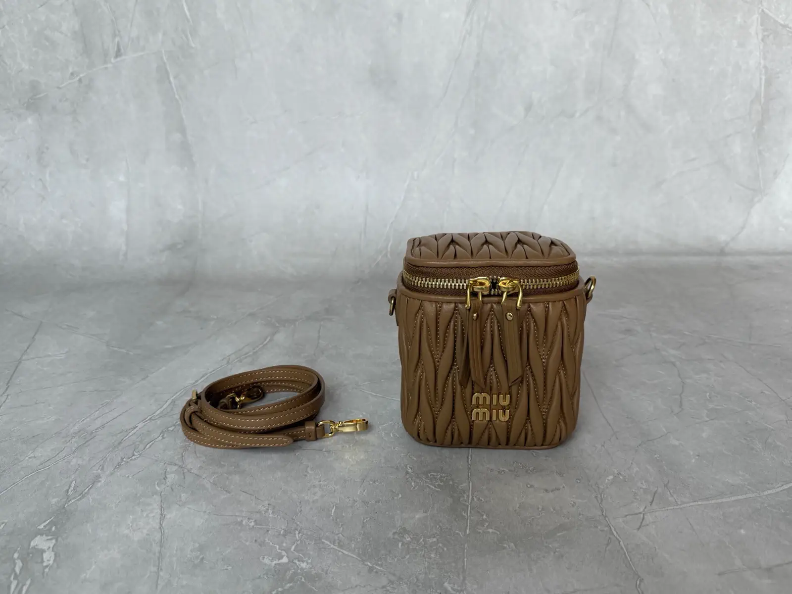 Miu Miu Quilted Mini Crossbody Cosmetic Bag image 1