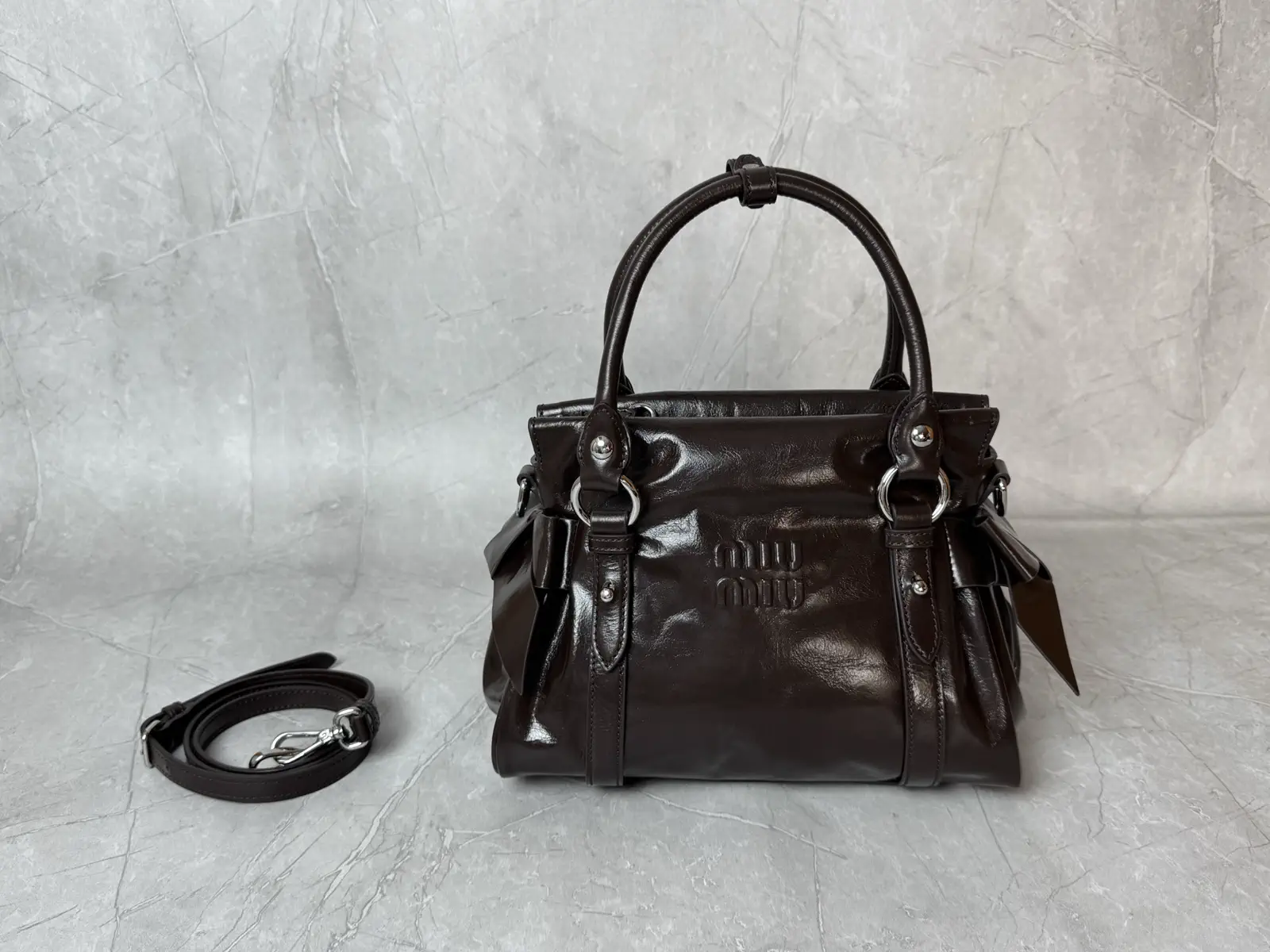 Miu Miu Bow Detail Top Handle Bag image 1