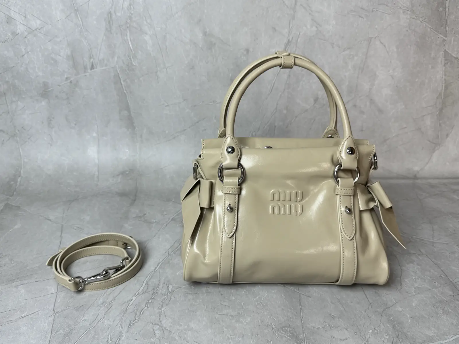 Miu Miu Bow Detail Top Handle Bag image 1