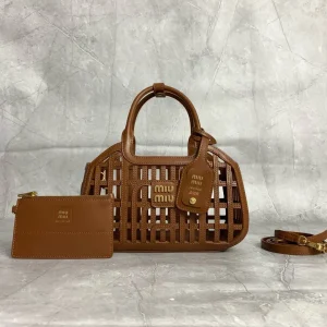 Miu Miu Woven Leather Top Handle Bag image 1