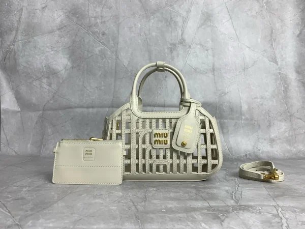 Miu Miu Woven Leather Top Handle Bag image 1