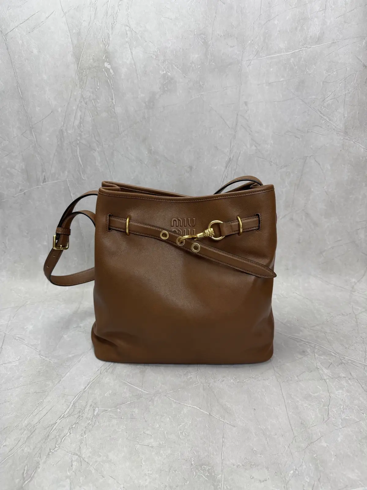 Miu Miu Leather Bucket Bag image 1