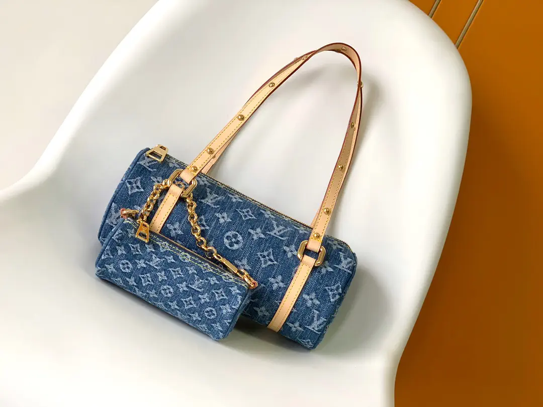 Louis Vuitton Monogram Denim Papillon Shoulder Bag image 1
