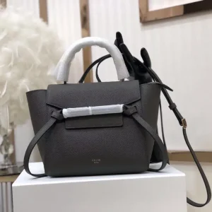 CELINE Grained Calfskin Nano Belt Top Handle Bag image 1