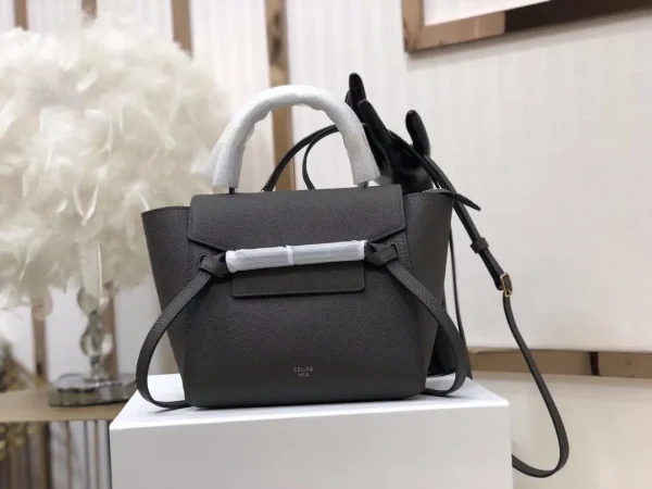 CELINE Grained Calfskin Nano Belt Top Handle Bag image 1