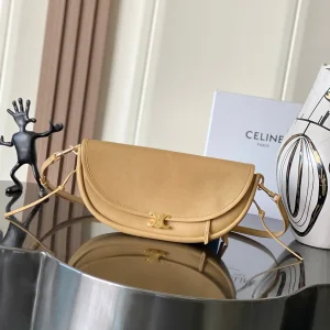 CELINE Halfmoon Small Crossbody Bag with Triomphe Gold Clasp image 1