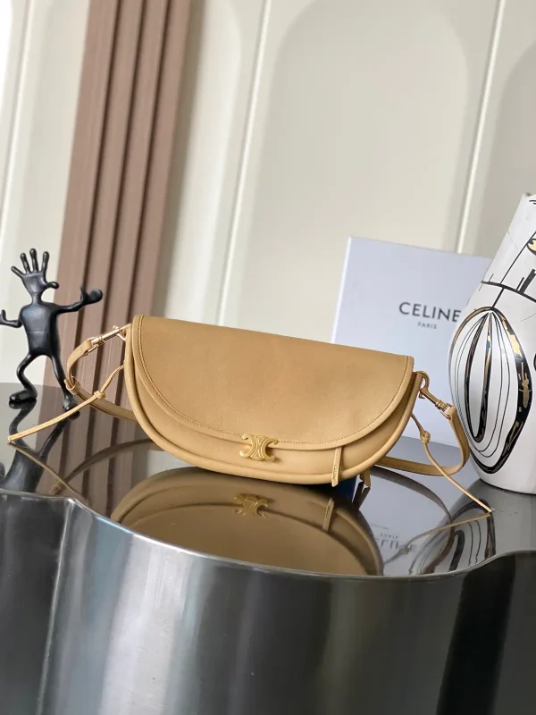 CELINE Halfmoon Small Crossbody Bag with Triomphe Gold Clasp image 1