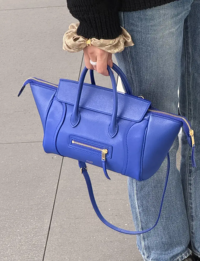 CELINE Blue Top Handle Bag image 1