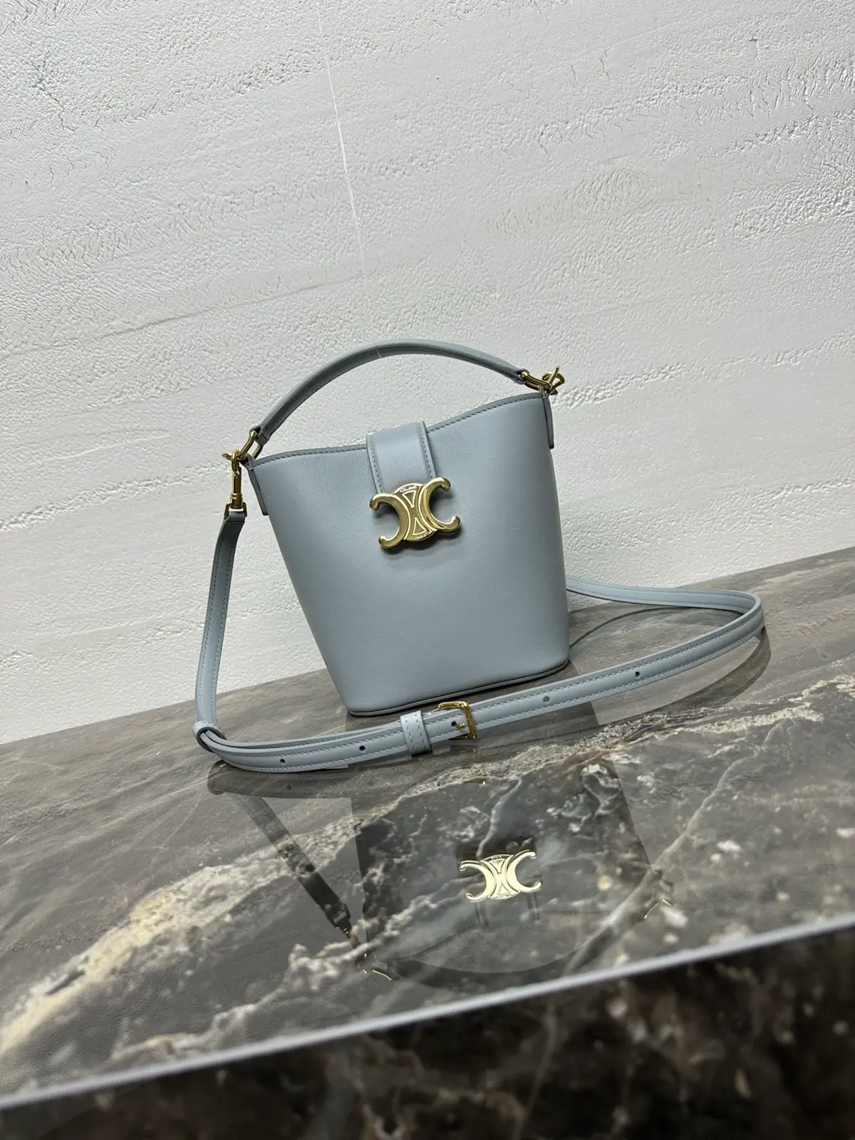 CELINE Louise Mini Bucket Bag with Triomphe Clasp image 1