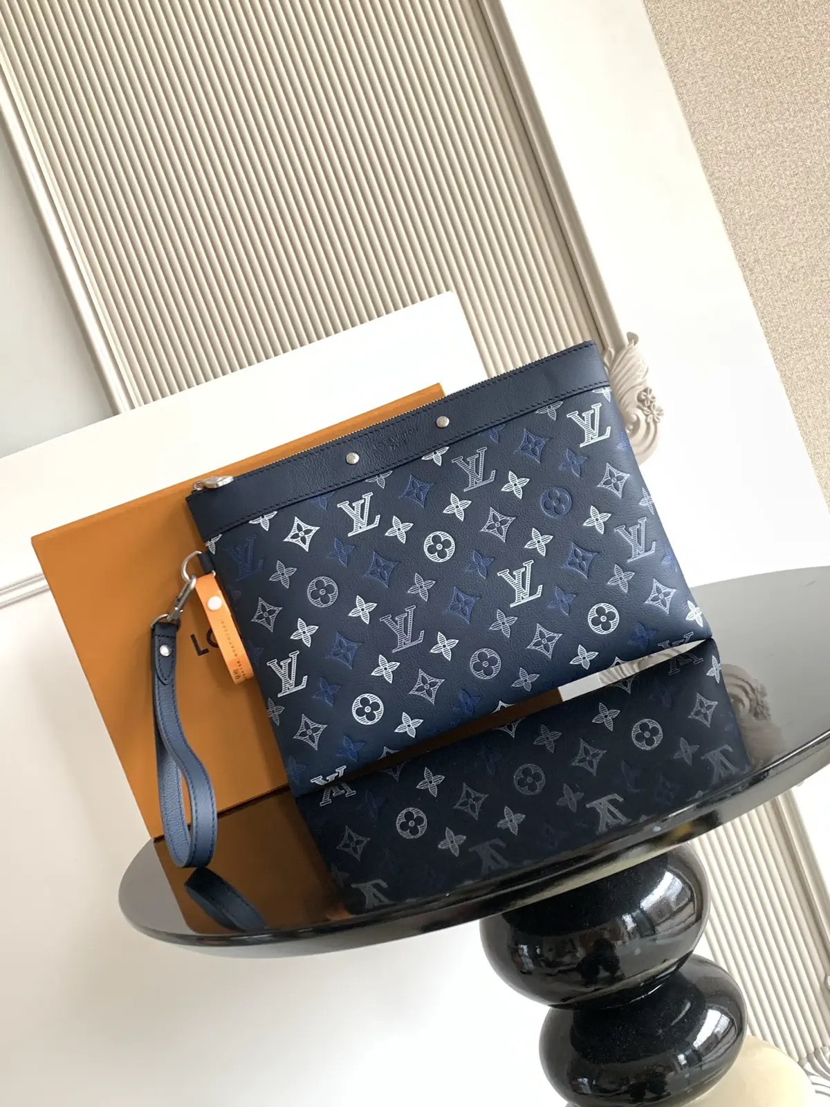 Louis Vuitton Navy Monogram Clutch image 1