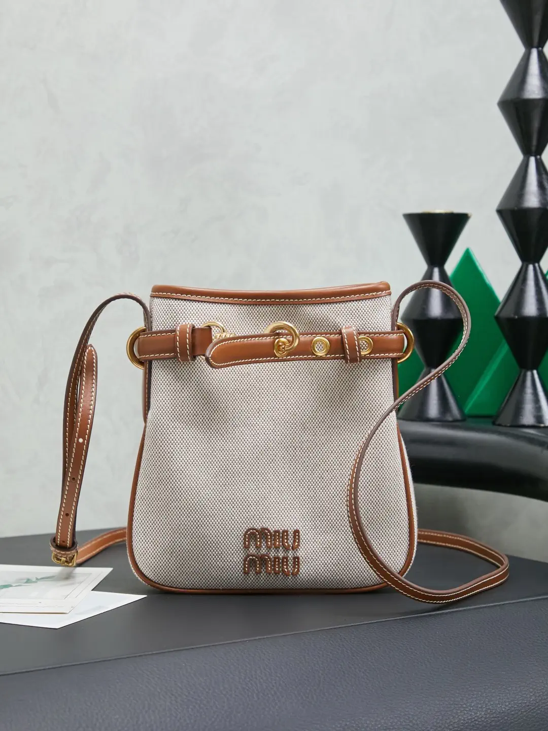 Miu Miu Mini Canvas Bucket Bag image 1