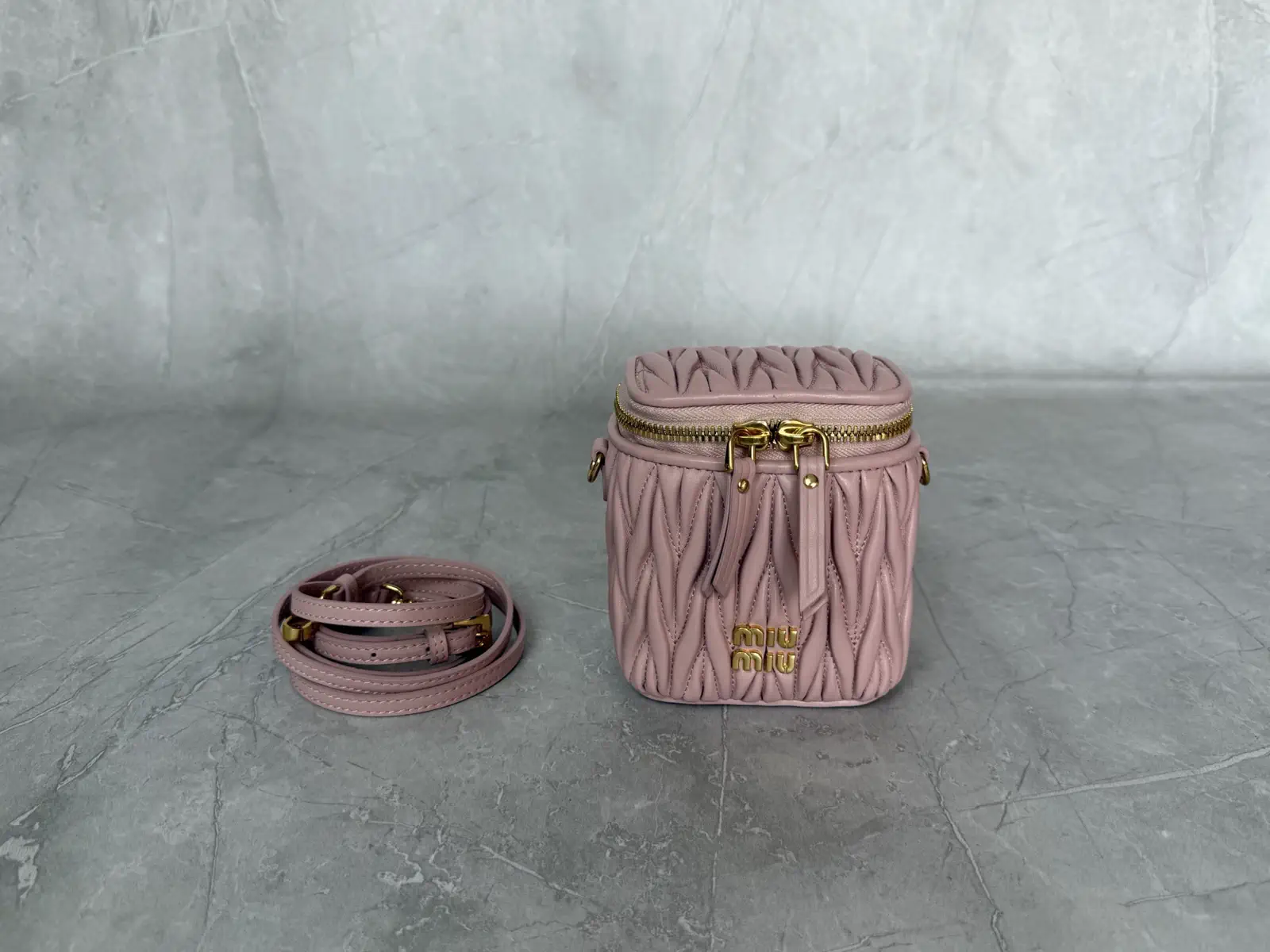 Miu Miu Quilted Mini Crossbody Cosmetic Bag image 1