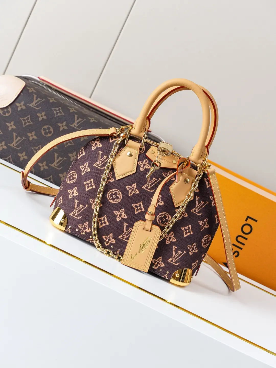Louis Vuitton Monogram Alma Trunk BB Top Handle Bag image 1