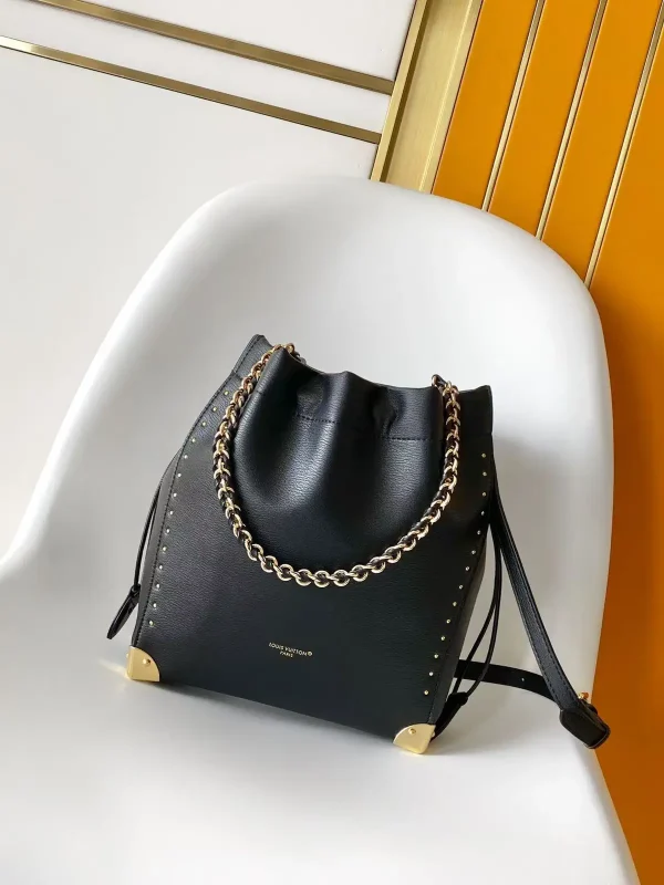 Louis Vuitton Black Bucket Bag with Chain Strap image 1