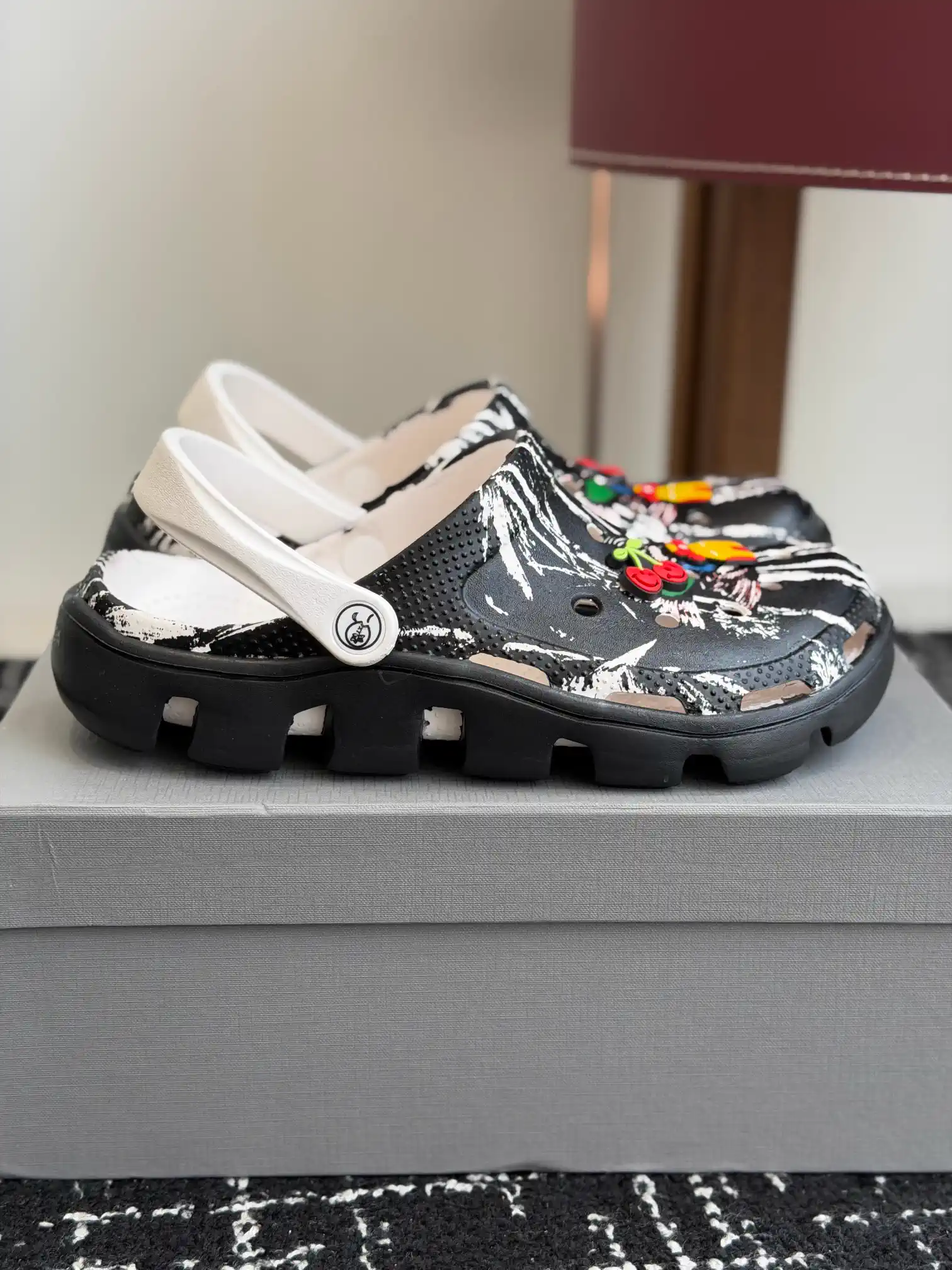 Unisex Graphic Clogs with Decorative Charms image 1