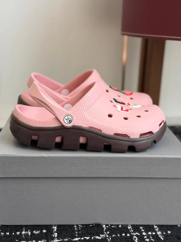 Unisex Platform Clog Shoes with Decorative Charms image 1