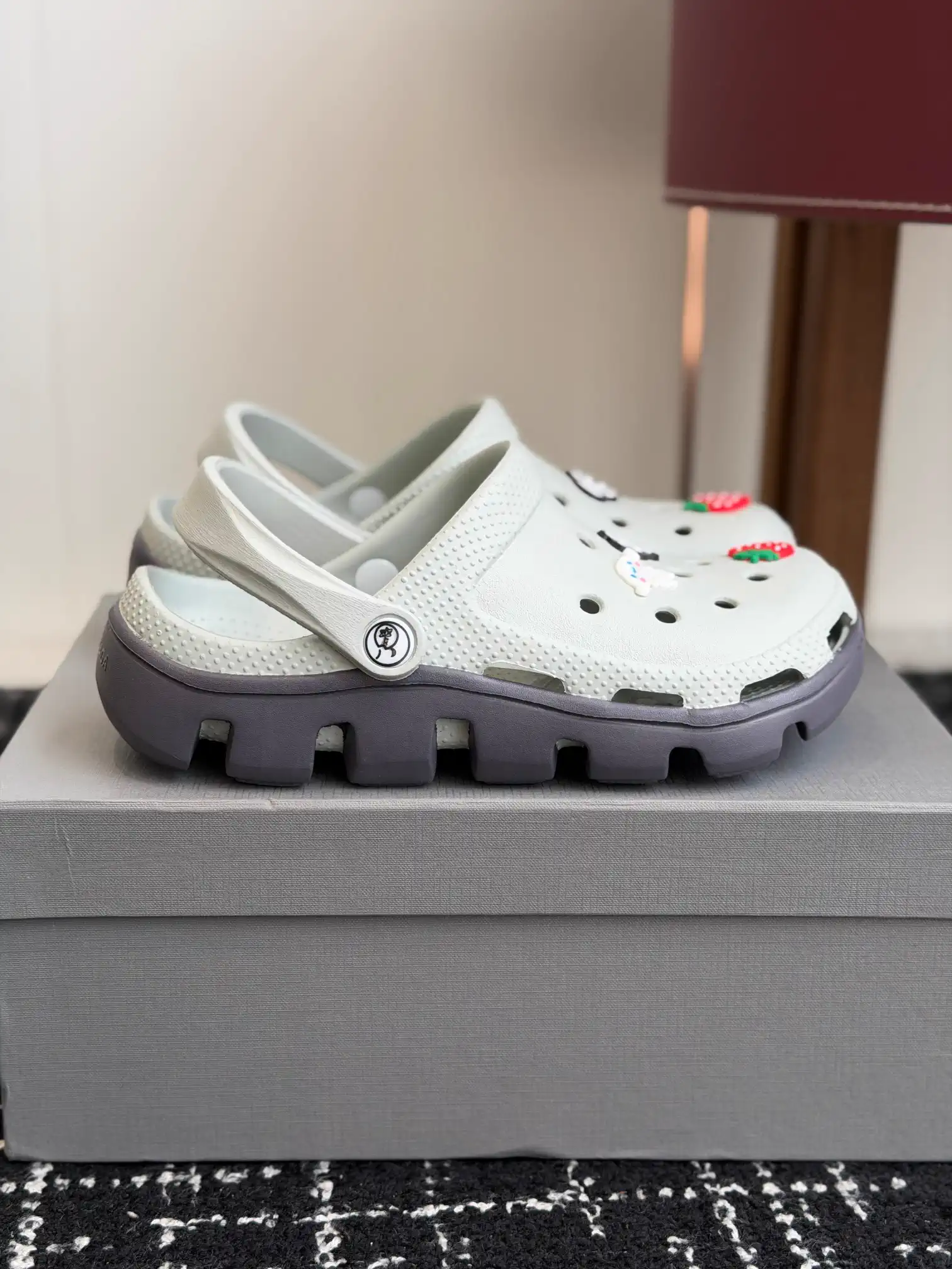 Unisex Platform Clog Shoes with DIY Charms image 1