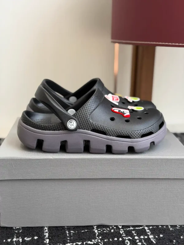 Unisex Platform Clog Shoes with Decorative Charms image 1