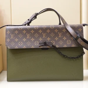 Louis Vuitton Robusto Briefcase with Monogram and Taïga Leather image 1