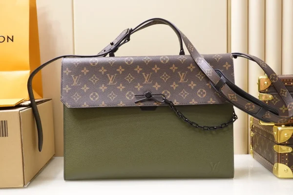 Louis Vuitton Robusto Briefcase with Monogram and Taïga Leather image 1