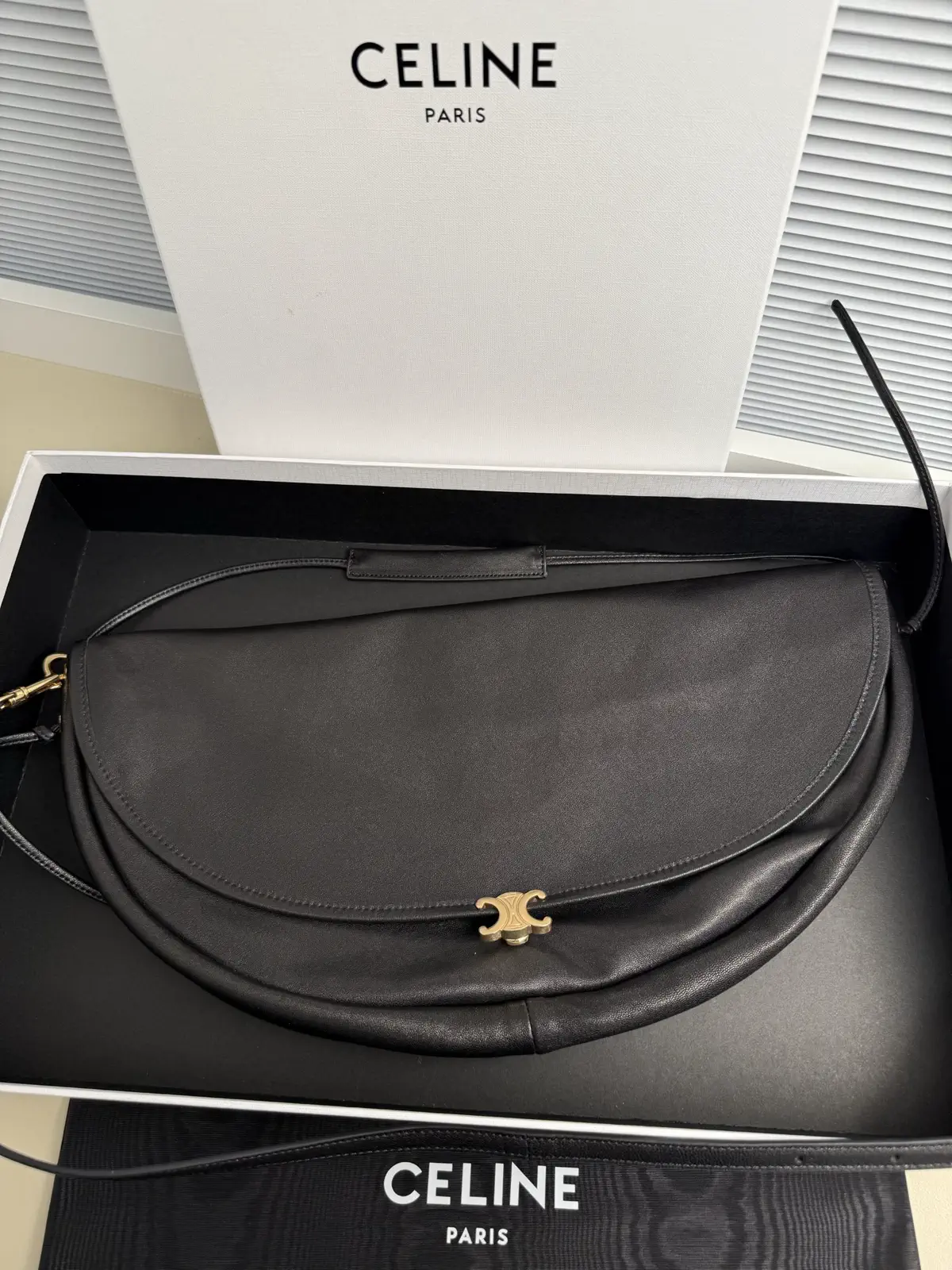 CELINE Soft Triomphe Halfmoon Shoulder Bag image 1
