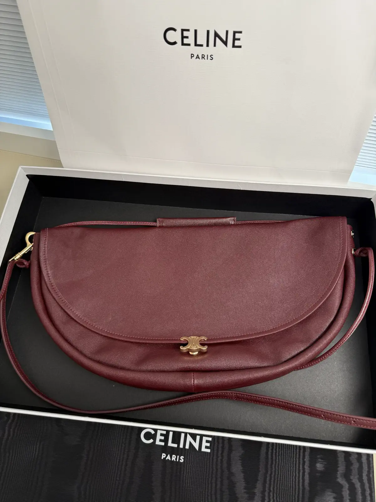 CELINE Soft Triomphe Halfmoon Shoulder Bag image 1