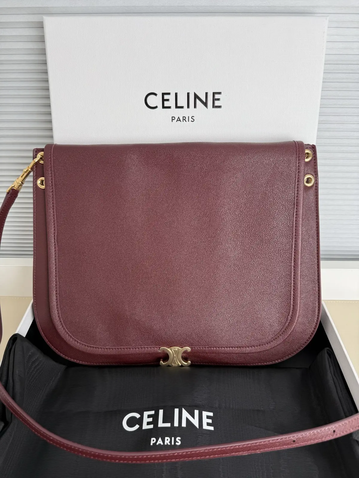 CELINE Soft Triomphe Besace Shoulder Bag image 1