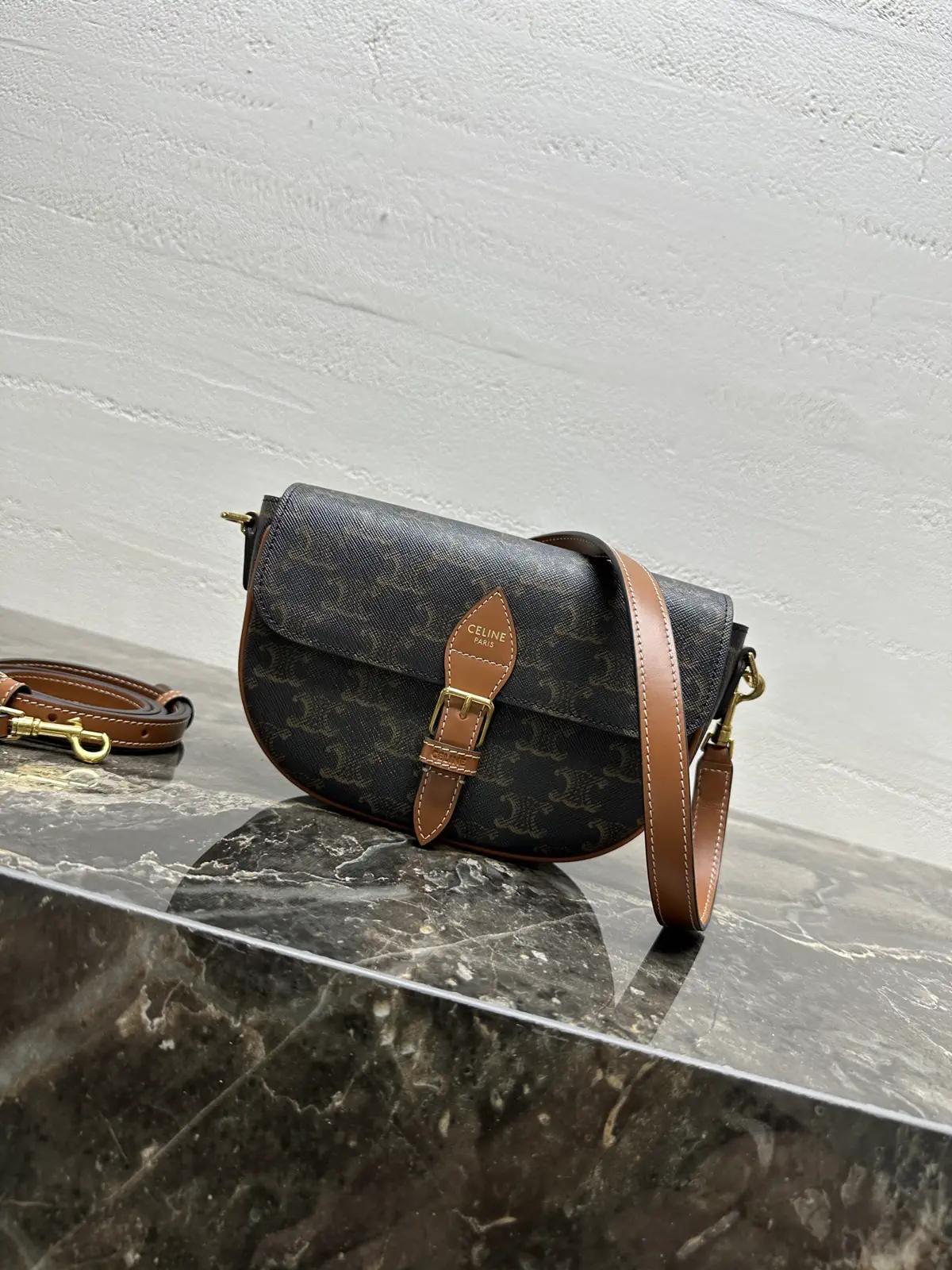 CELINE Folco Monogram Shoulder Bag image 1