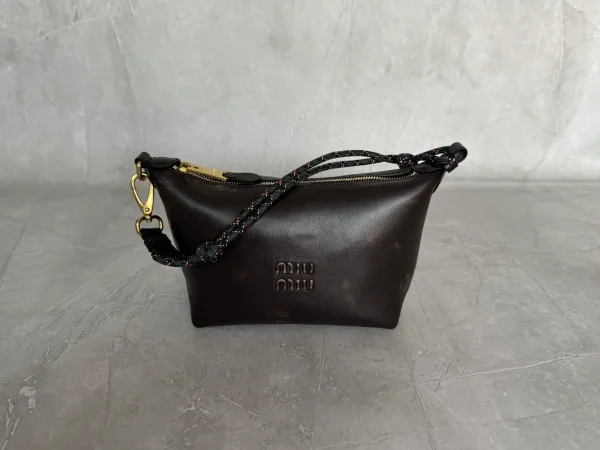 Miu Miu Vintage Distressed Leather Shoulder Bag image 1