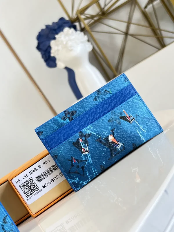 Louis Vuitton Blue Monogram Print Card Holder image 1