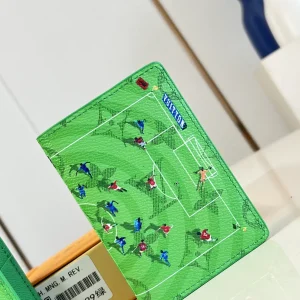 Louis Vuitton Green Soccer Field Print Pocket Wallet image 1