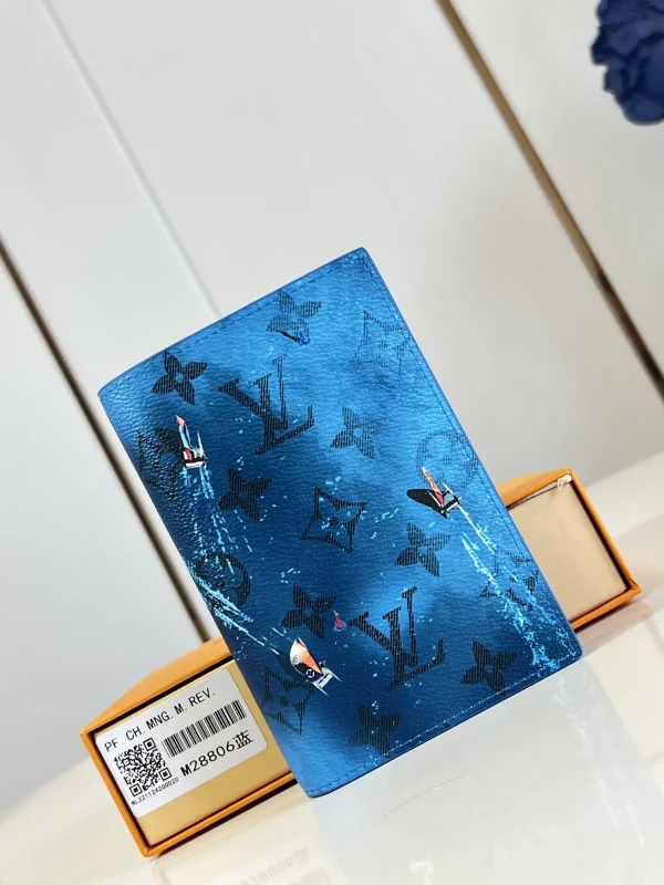 Louis Vuitton Blue Monogram Sailboat Print Pocket Wallet image 1