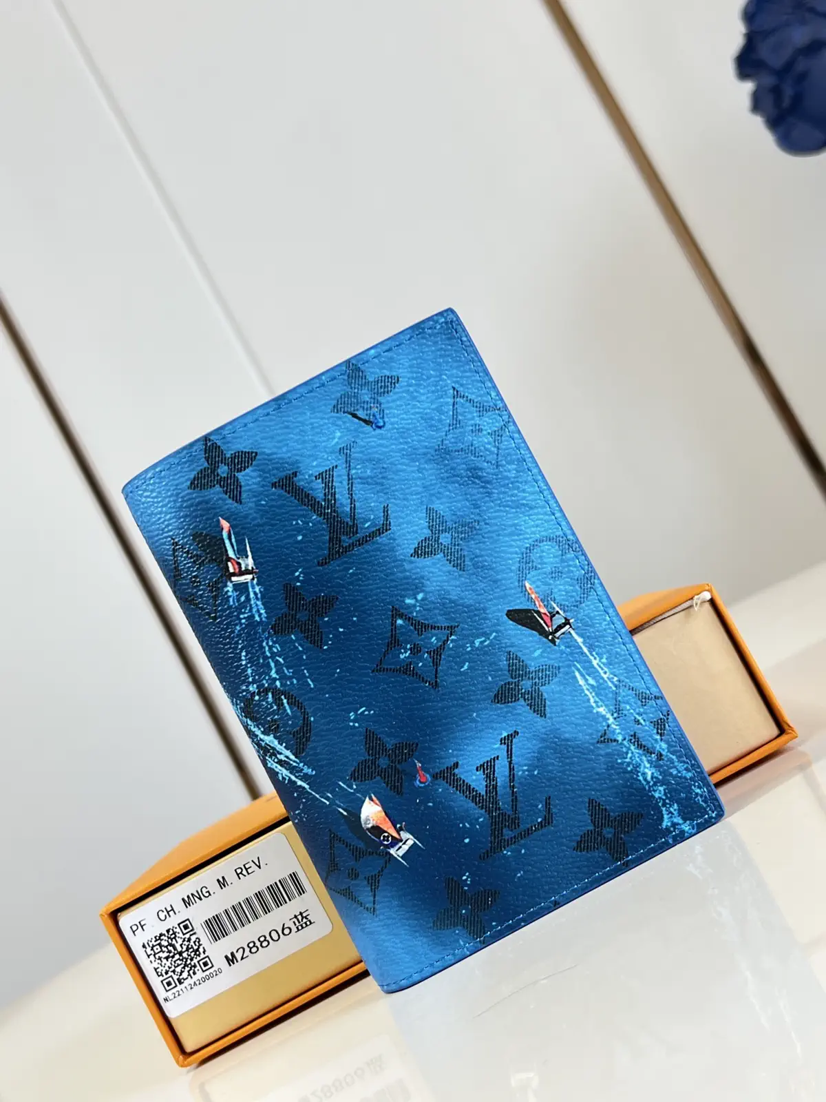 Louis Vuitton Blue Monogram Sailboat Print Pocket Wallet image 1