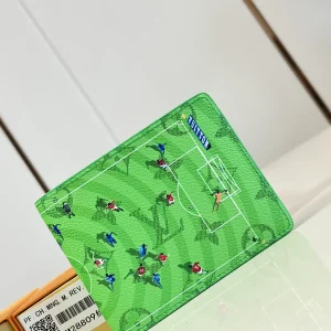 Louis Vuitton Green Soccer Field Print Multiple Wallet image 1
