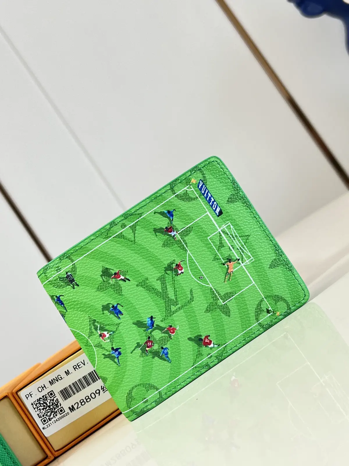 Louis Vuitton Green Soccer Field Print Multiple Wallet image 1