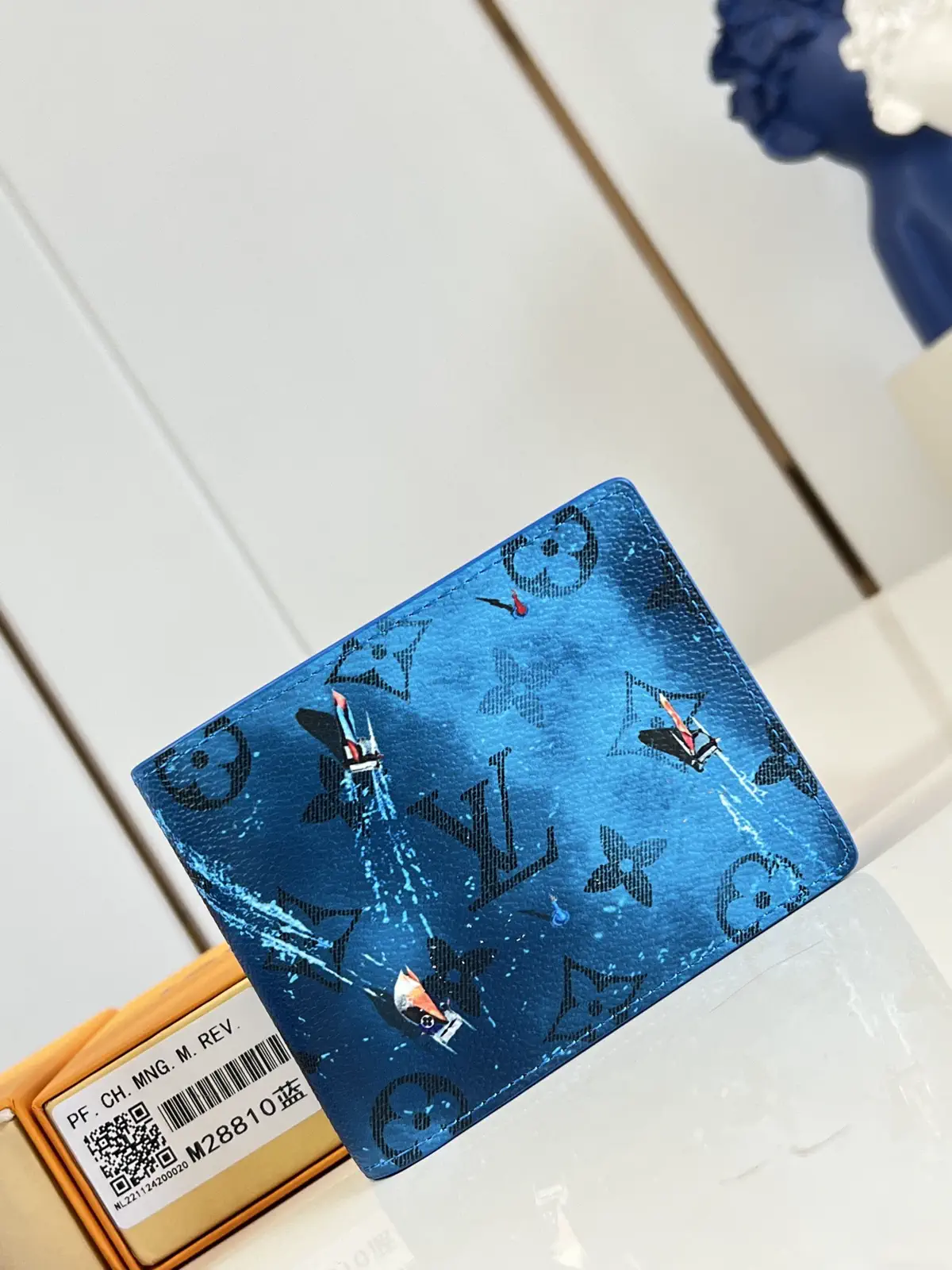 Louis Vuitton Blue Monogram Sailboat Print Multiple Wallet image 1
