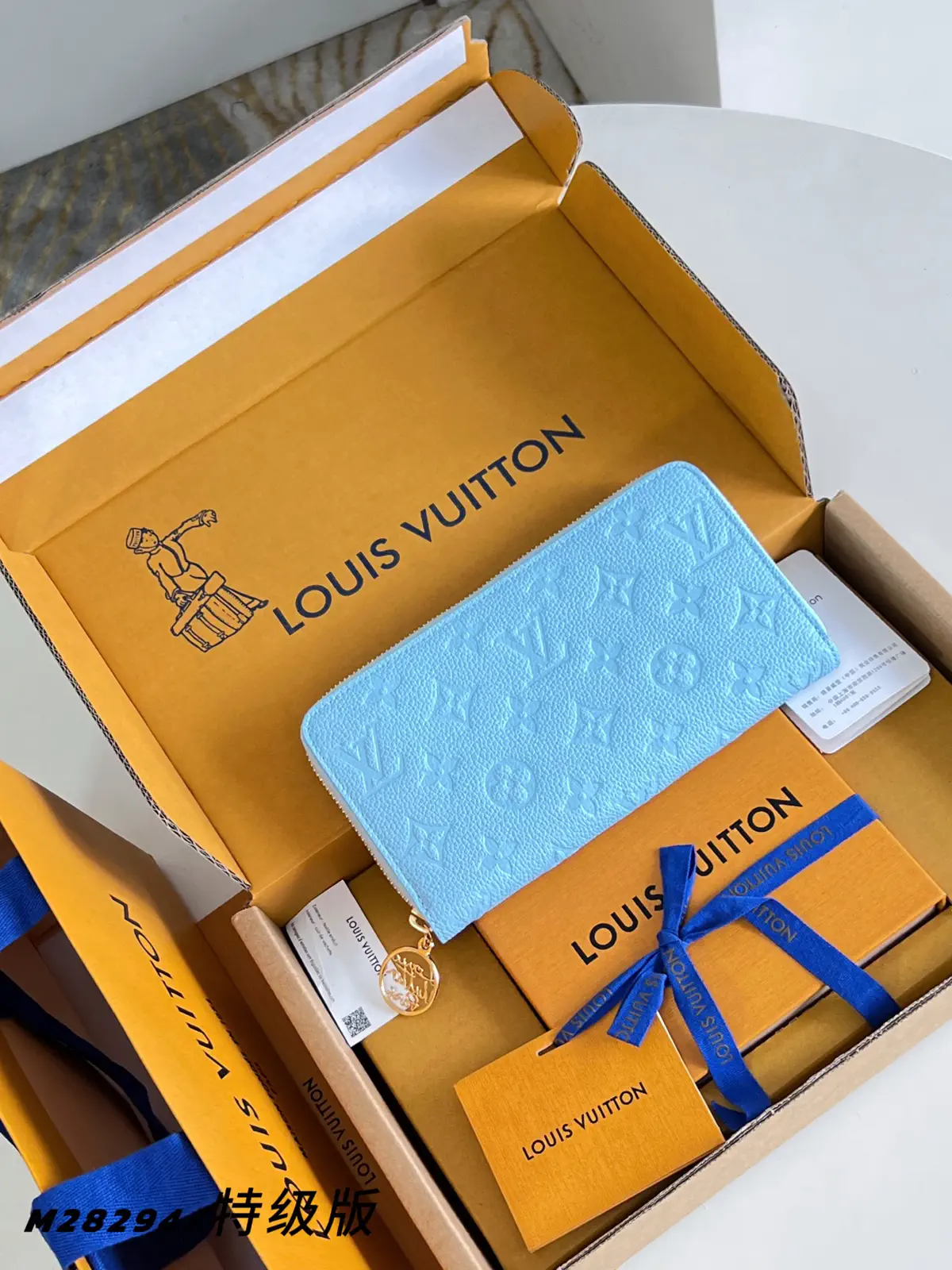 Louis Vuitton Light Blue Monogram Zippy Wallet image 1