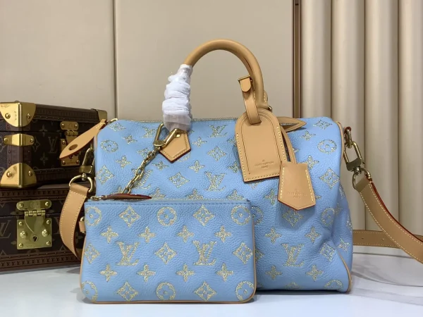 Louis Vuitton Embroidered Monogram Speedy P9 Bandoulière 30 Top Handle Bag image 1