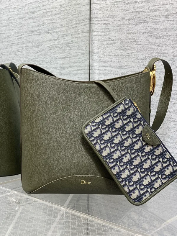 Dior Olive Green Bucket Bag with Pouch image 1