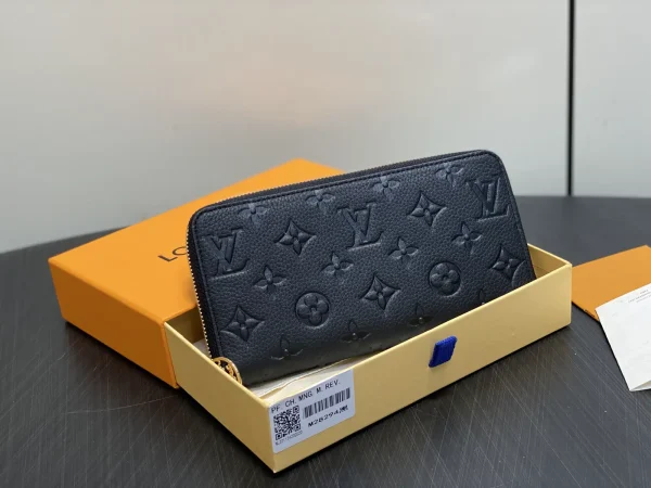 Louis Vuitton Black Monogram Embossed Zippy Wallet image 1