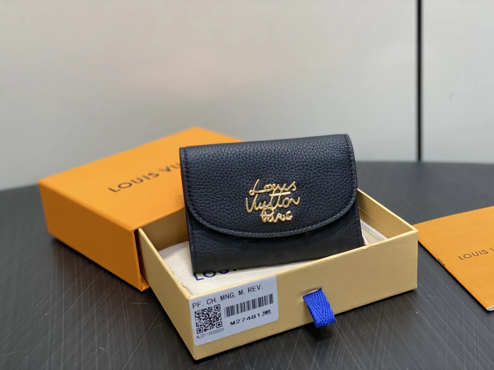 Louis Vuitton Black Embossed Leather Wallet image 1