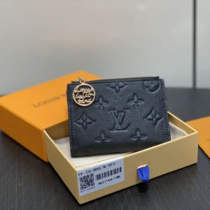 Louis Vuitton Black Embossed Monogram Leather Bifold Wallet image 1