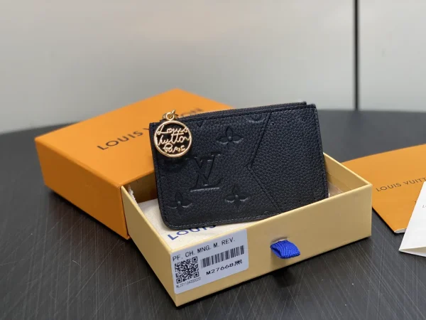 Louis Vuitton Black Embossed Leather Card Holder image 1