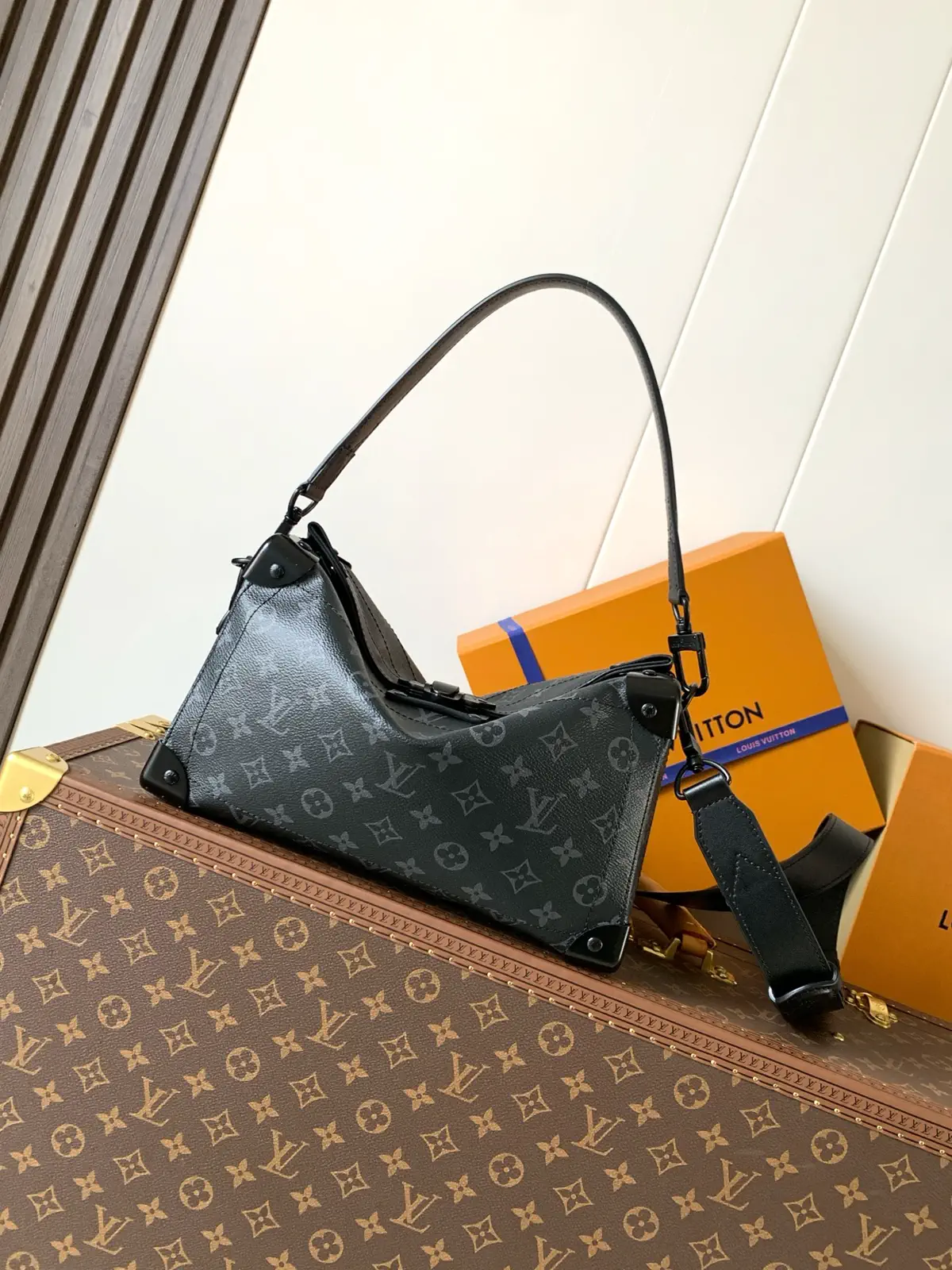 Louis Vuitton Monogram Eclipse Soul Trunk East West Bag image 1