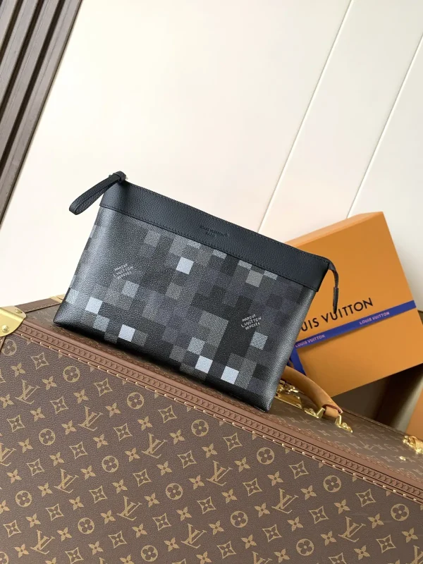 Louis Vuitton Pixelated Damier Pattern Pochette Voyage Souple Clutch image 1